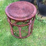 Wicker side table