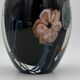 Vase en verre soufflé doublé, inclusions fleurs.