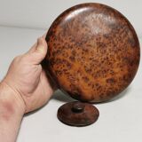 Beautiful Old Box, round, in Elm Magnifying Glass or Thuya