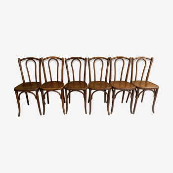 Suite of 6 Bistrot chairs Luterma 1930