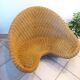 Wicker lotus armchair