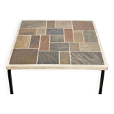 Brutalist square coffee table by Paul Kingma