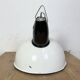 Industrial Soviet White Enamel Pendant Lamp, 1960s
