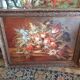 Framed flower bouquet tableau, 19th century.