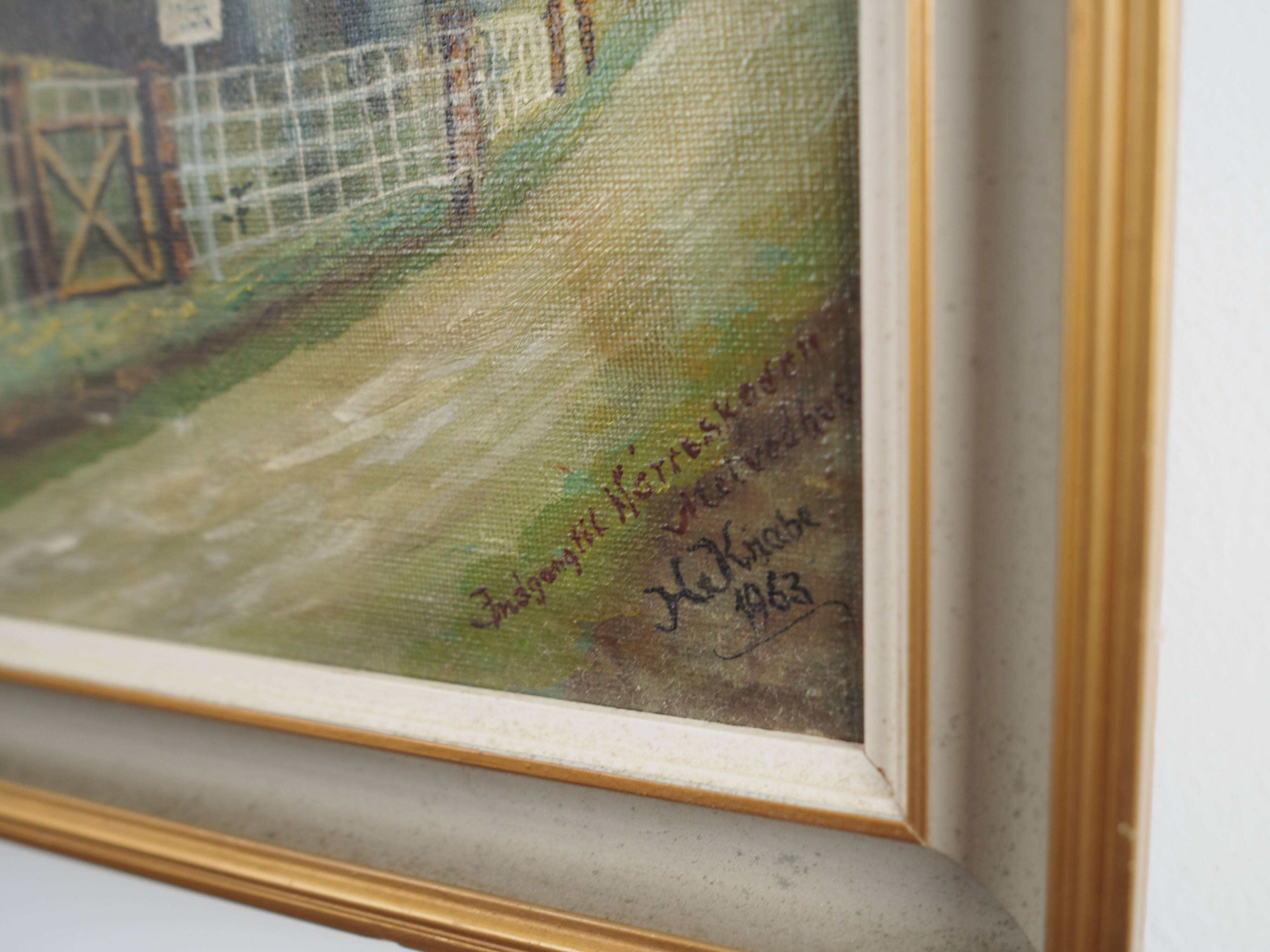 Painting „The Road to the Forest”, Scandinavian design, 1960s