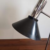 Vintage and Italian black lamp chrome with two ball joints