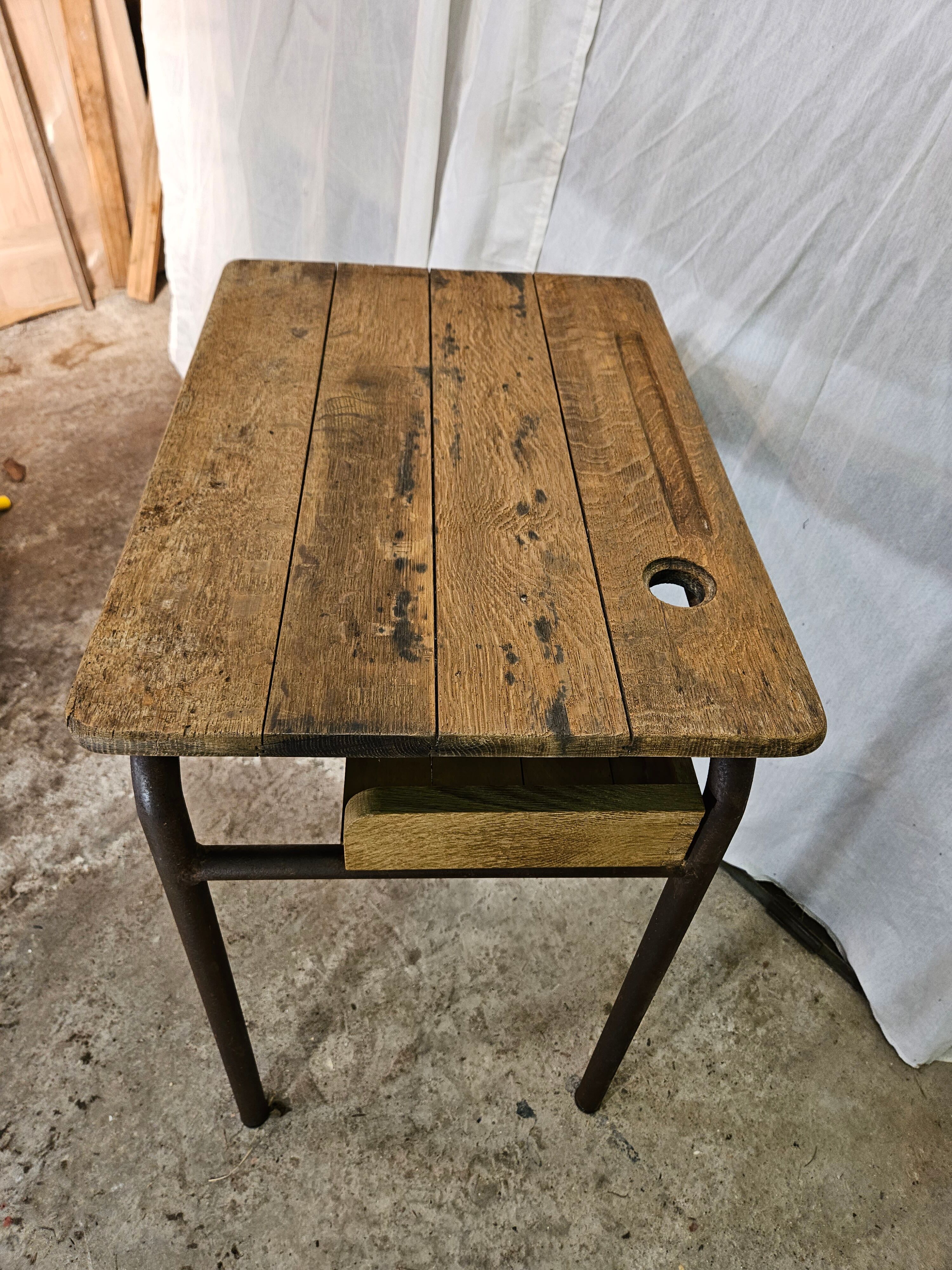 School desk 1950 one place adult size with locker