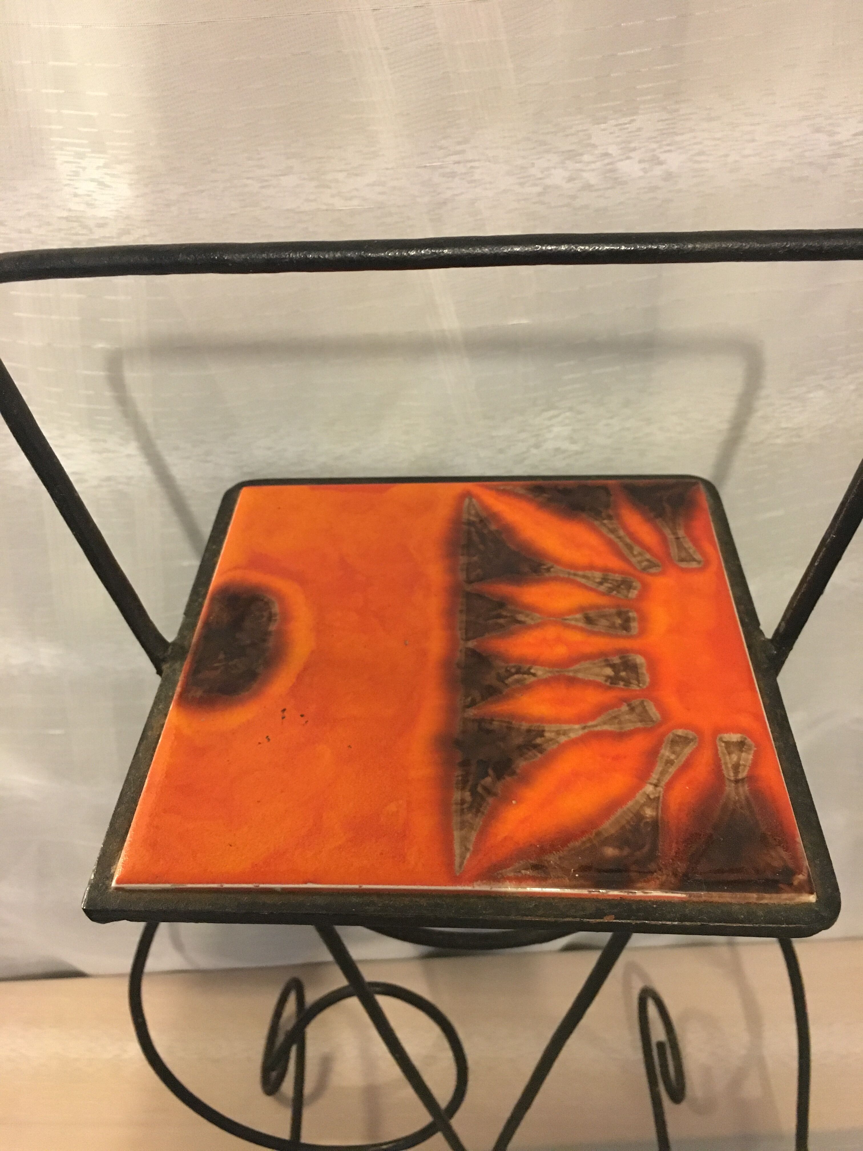Wrought iron newspaper holder