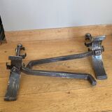 Large wrought iron andirons from the 18th century