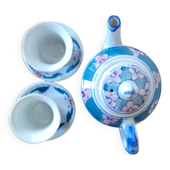 Ensemble théière et tasses miniatures en porcelaine de Chine - dinette