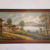 Old landscape painting by mr. pesanti
