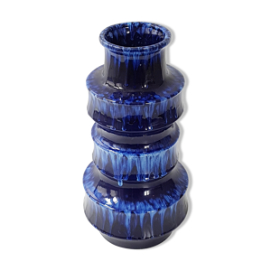 vase céramique bleue 1960