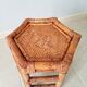 Vintage side table in bamboo and rattan 70s