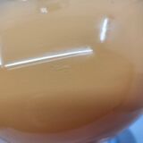 Diderot Delmas lamp in orange opaline with chrome base France 1970 Vintage