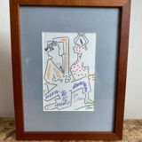 Lithograph "Flamenco Dancers", Jean Cocteau