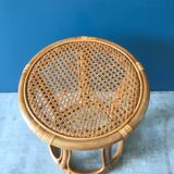 Rattan stool with caning