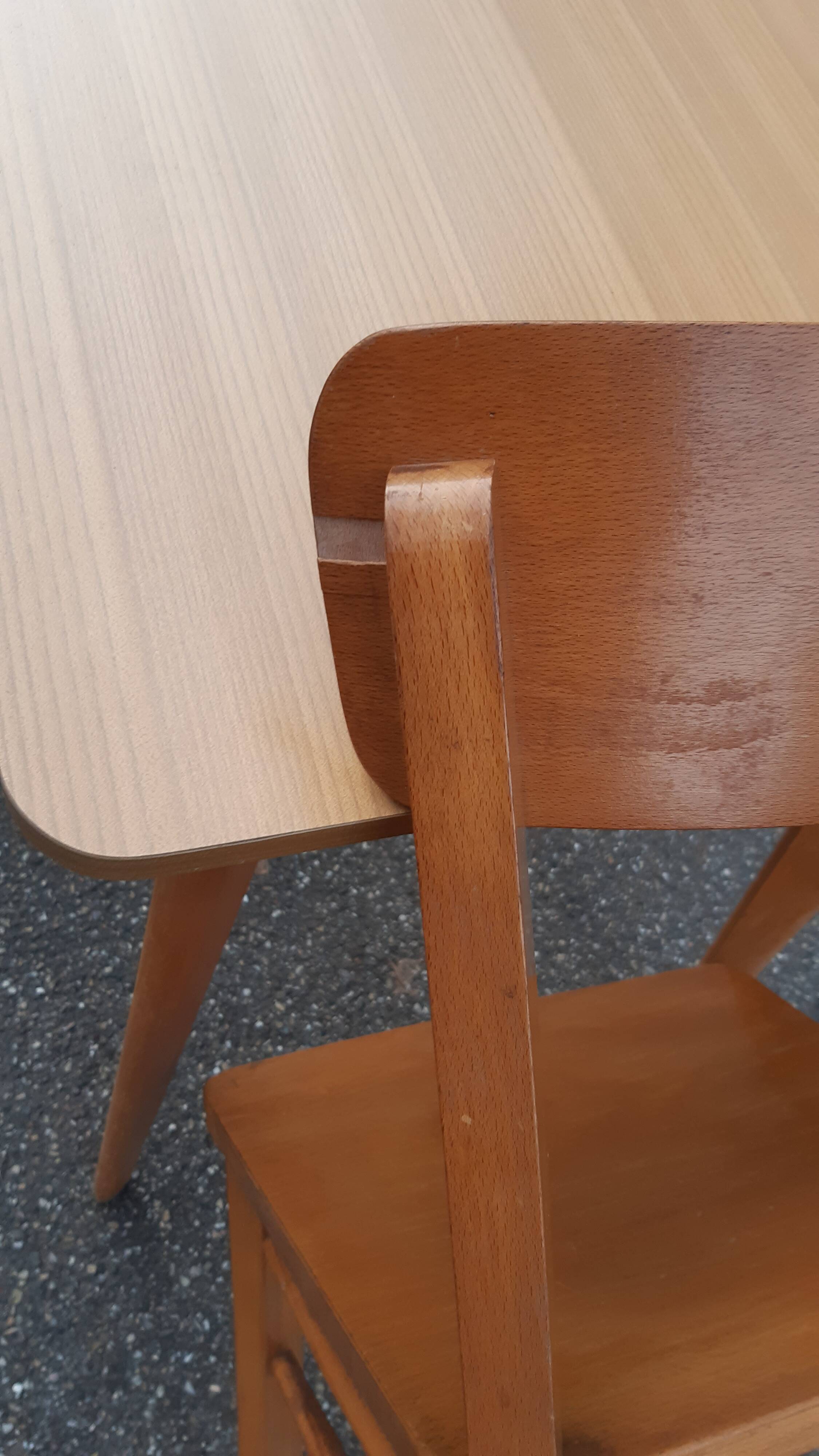 Vintage bistro table and chair