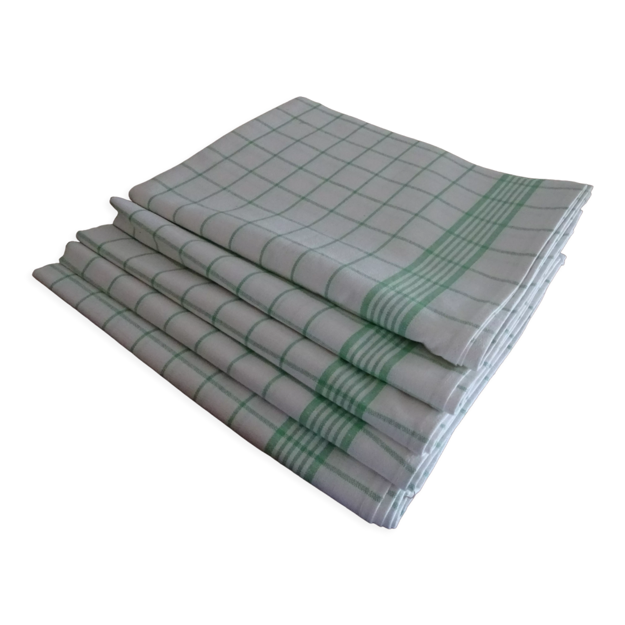 Lot 5 vintage antique tea towels 75 x 50