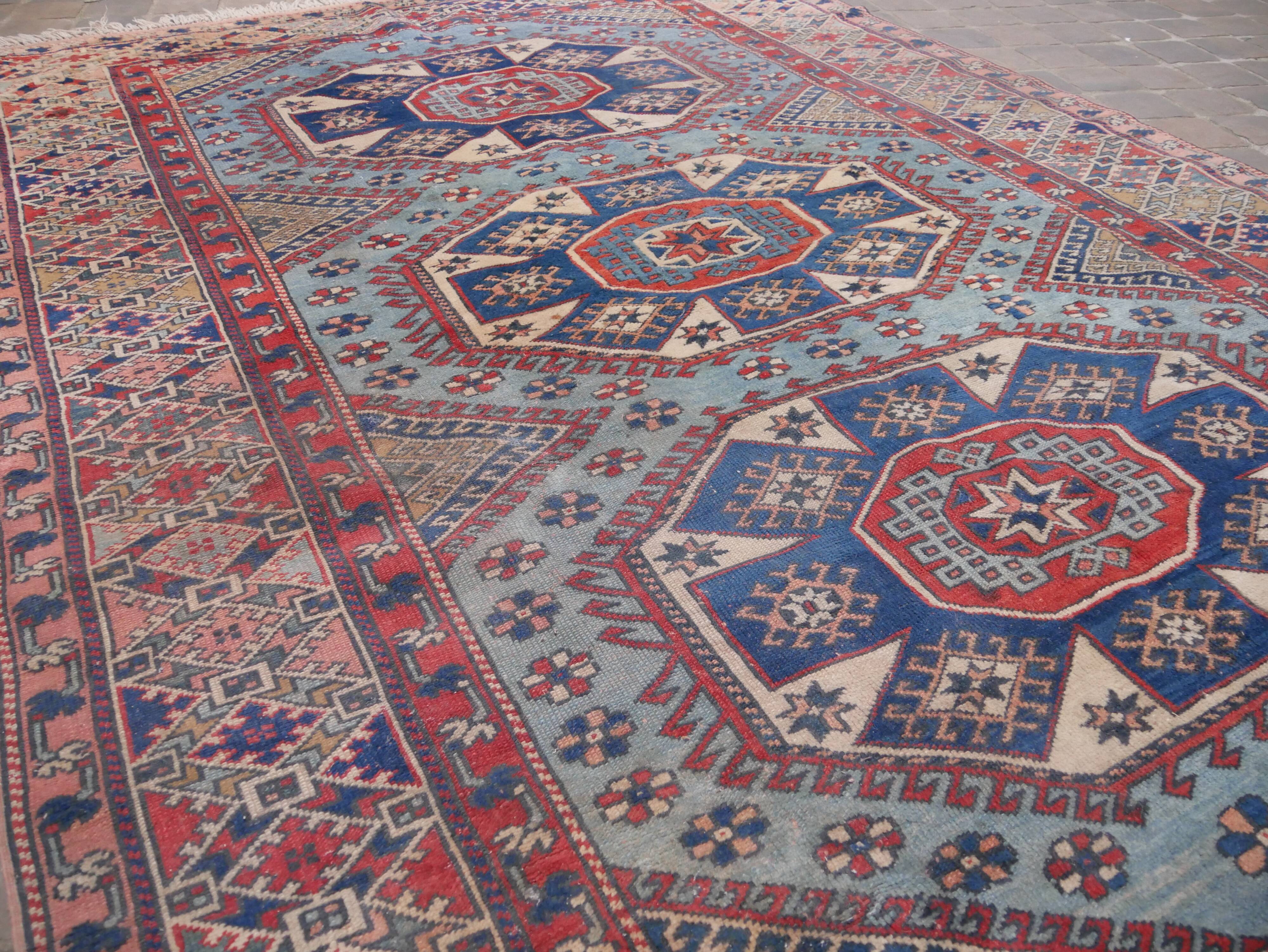 Oriental carpet handmade Turkish Vintage Bergamo