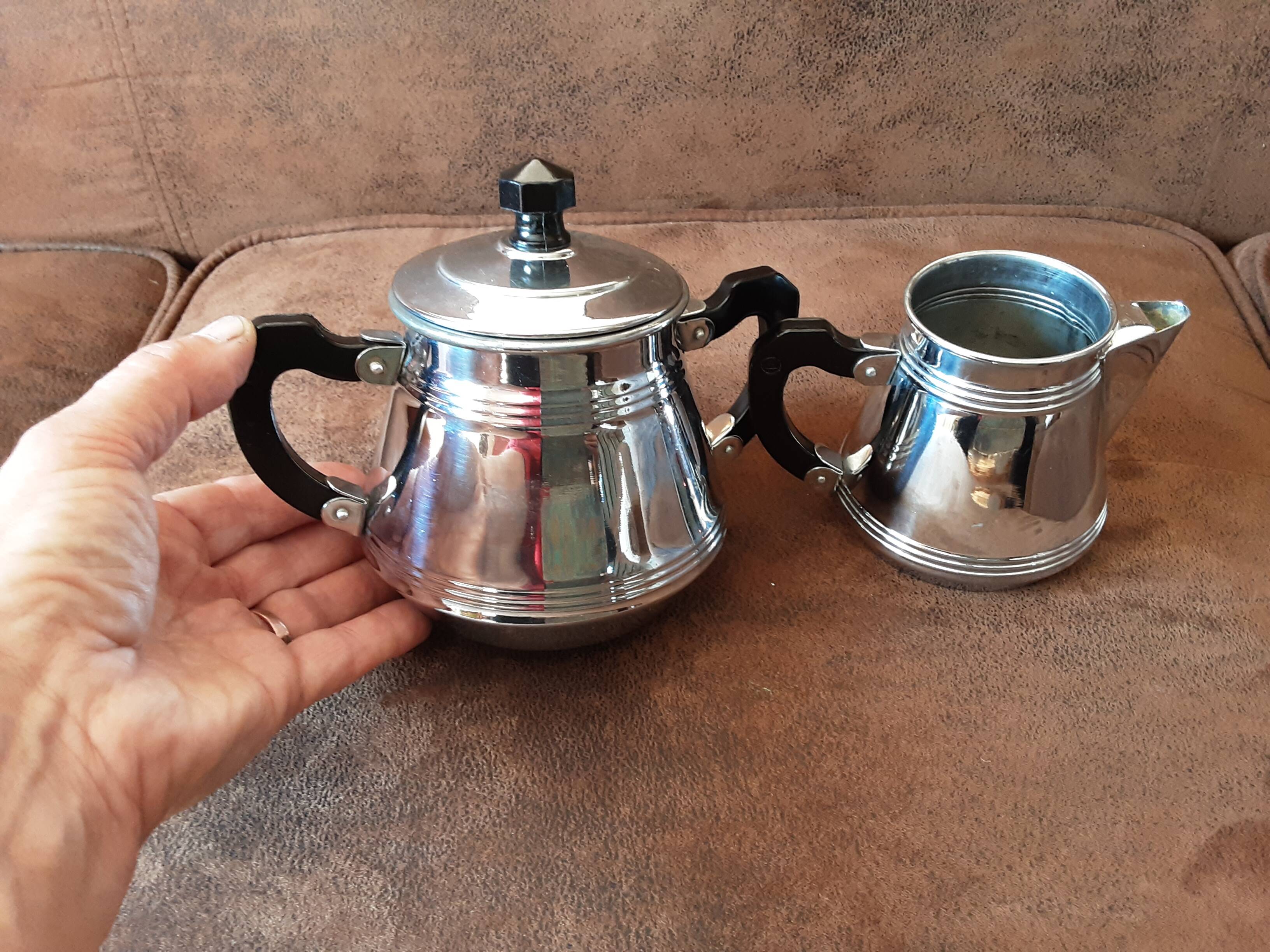 Vintage metal coffee service set