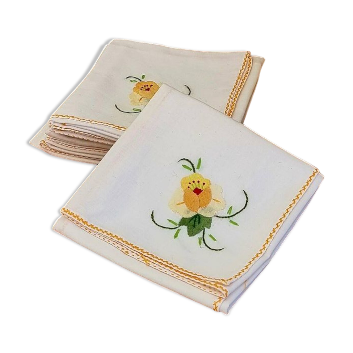 Set of 8 vintage floral napkins