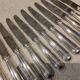 12 silver plated dessert knives, Christofle Vendome, 19.7cm