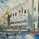HST table "Doge's Palace" Venice, circa 1950 signed LYS