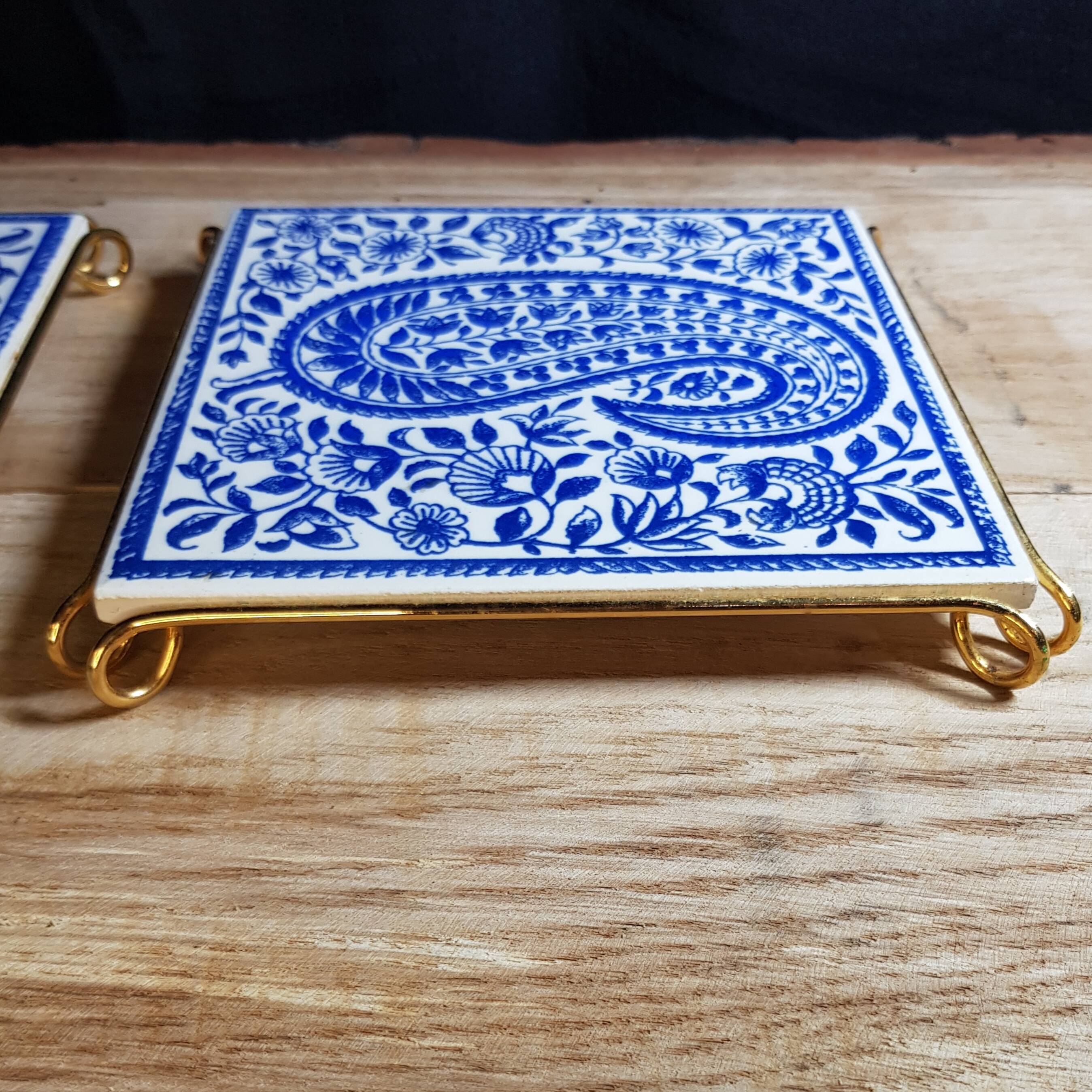 Pair of earthenware trivets