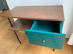table De chevet Vert Et Noir