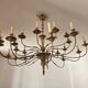 Large solid brass chandelier with 24 lights