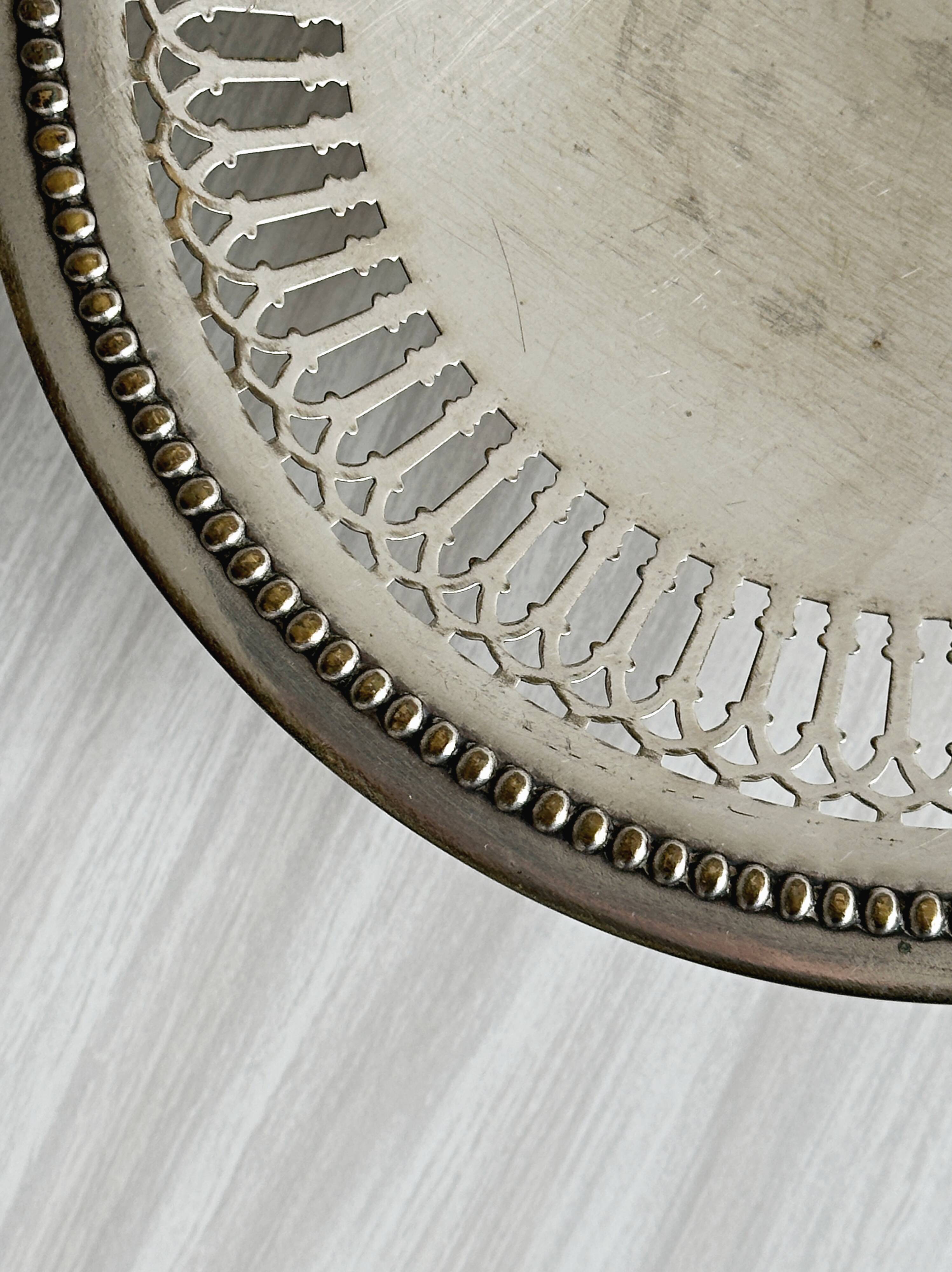 Patinated metal stand