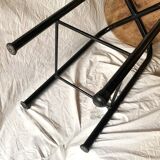 Vintage industrial stool in wood and metal
