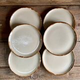 6 stoneware dessert plates