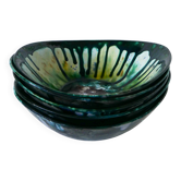 Set of 5 oval deep plates in ceramic from Morvan, 1970.