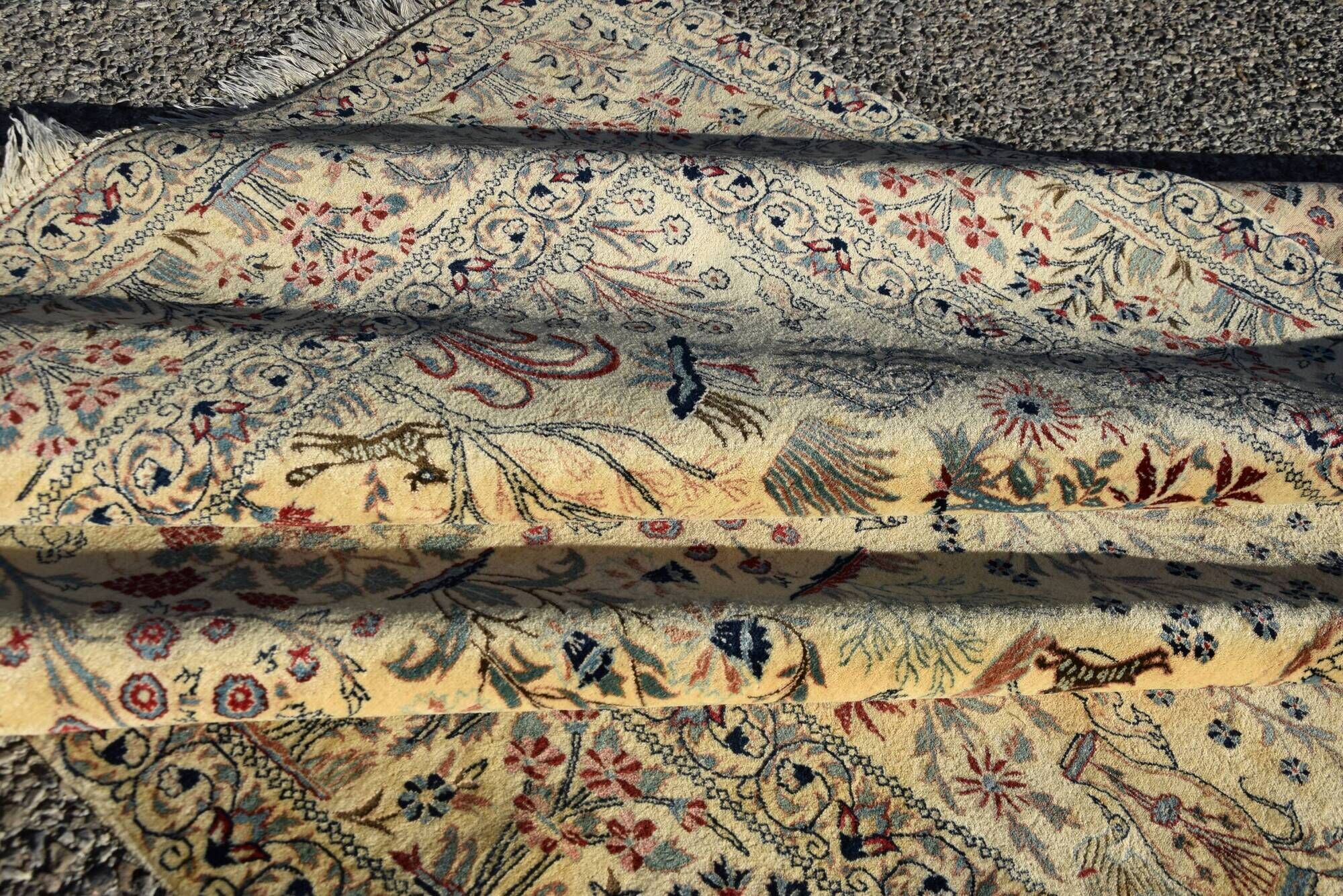 Persian Nain Iran Wool and Silk Rug Circa 1960" Handmade - 1.60 x 2.30 Meters
