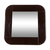 1980s vintage black square mirror