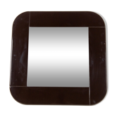 1980s vintage black square mirror