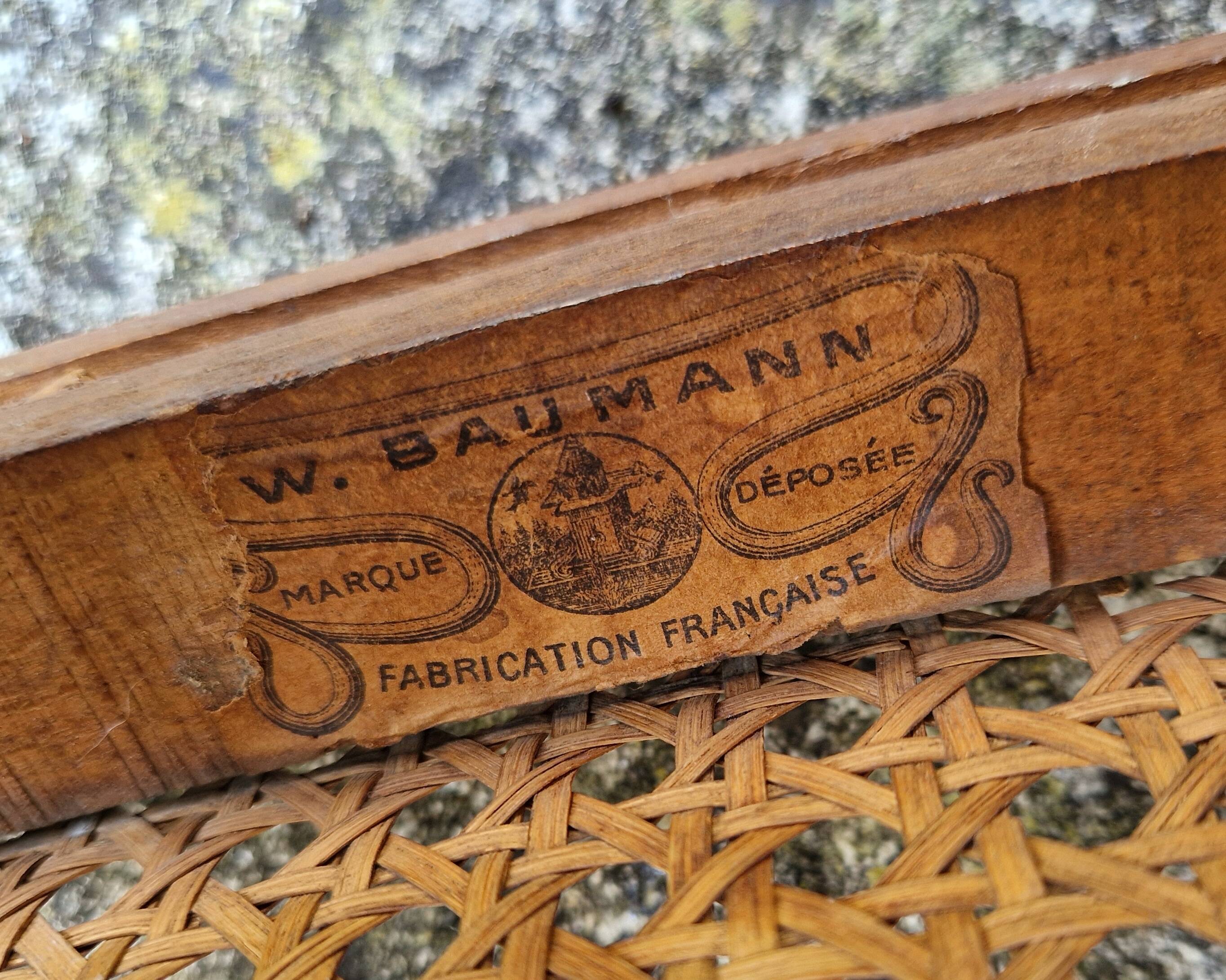 Small antique Baumann children's cane chair