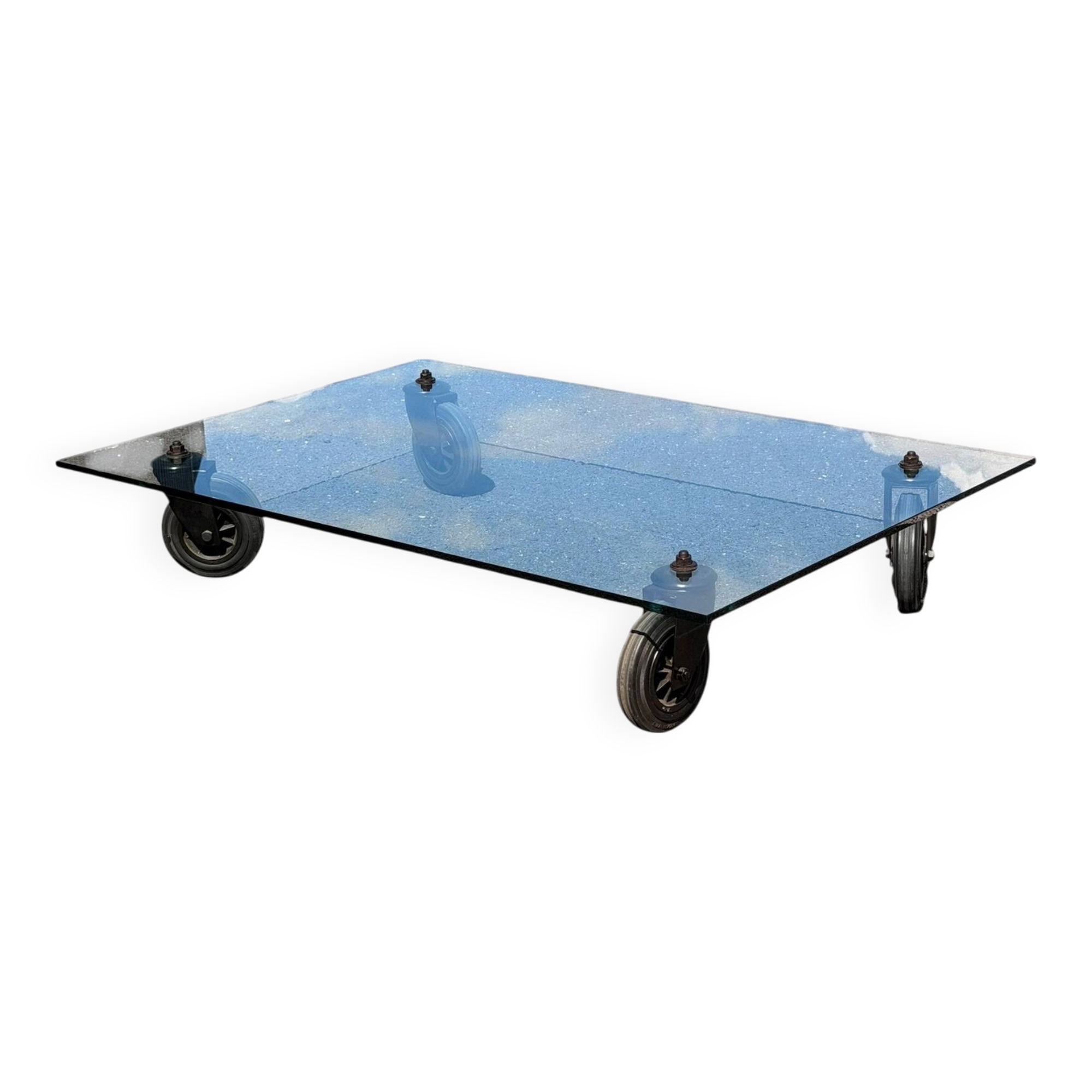 Coffee Table with Wheels Gae Aulenti FontanaArte Format XXL 150x100