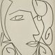 Françoise gilot pages d'amour lithographie 1951