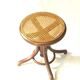 Thonet 1890 piano stool, canna