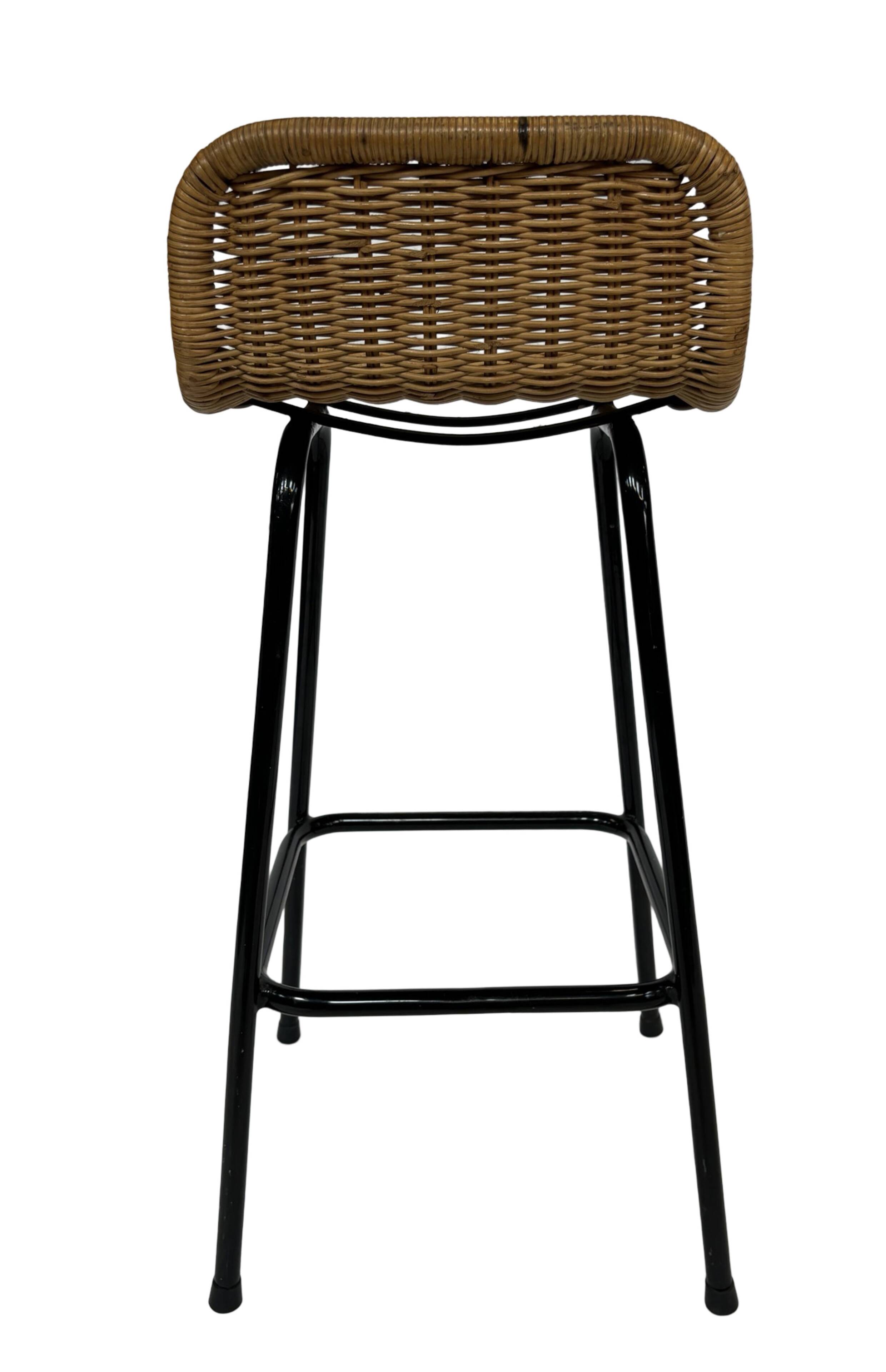 Tabouret de bar vintage Dirk van Sliedregt Rohe Noordwolde 1960 Pays-Bas
