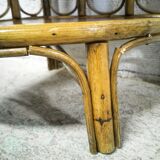 Rattan corner shelf
