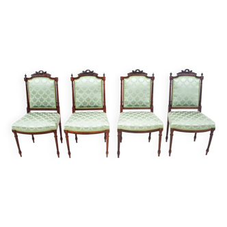 Four Rococo style chairs, France.