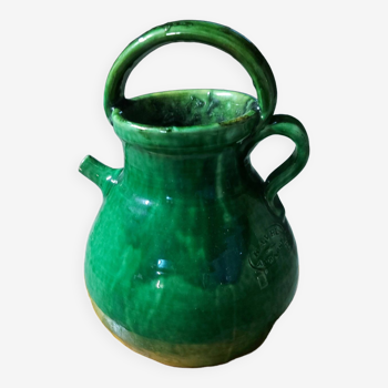 Pot, jug, Provencal gargoulette, in Ravel glazed terracotta