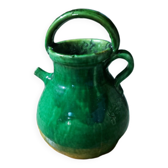 Pot, jug, Provencal gargoulette, in Ravel glazed terracotta