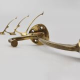 Set of 4 Adolf Loos brass art nouveau wall hooks, Vienna, Austria ca. 1910