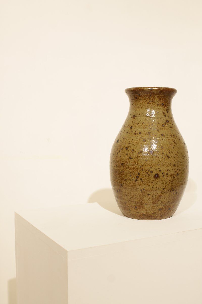 Important vase en grès pyrité de Guy Baudat (1938-2019)