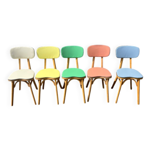 suite 5 chaises bistrot