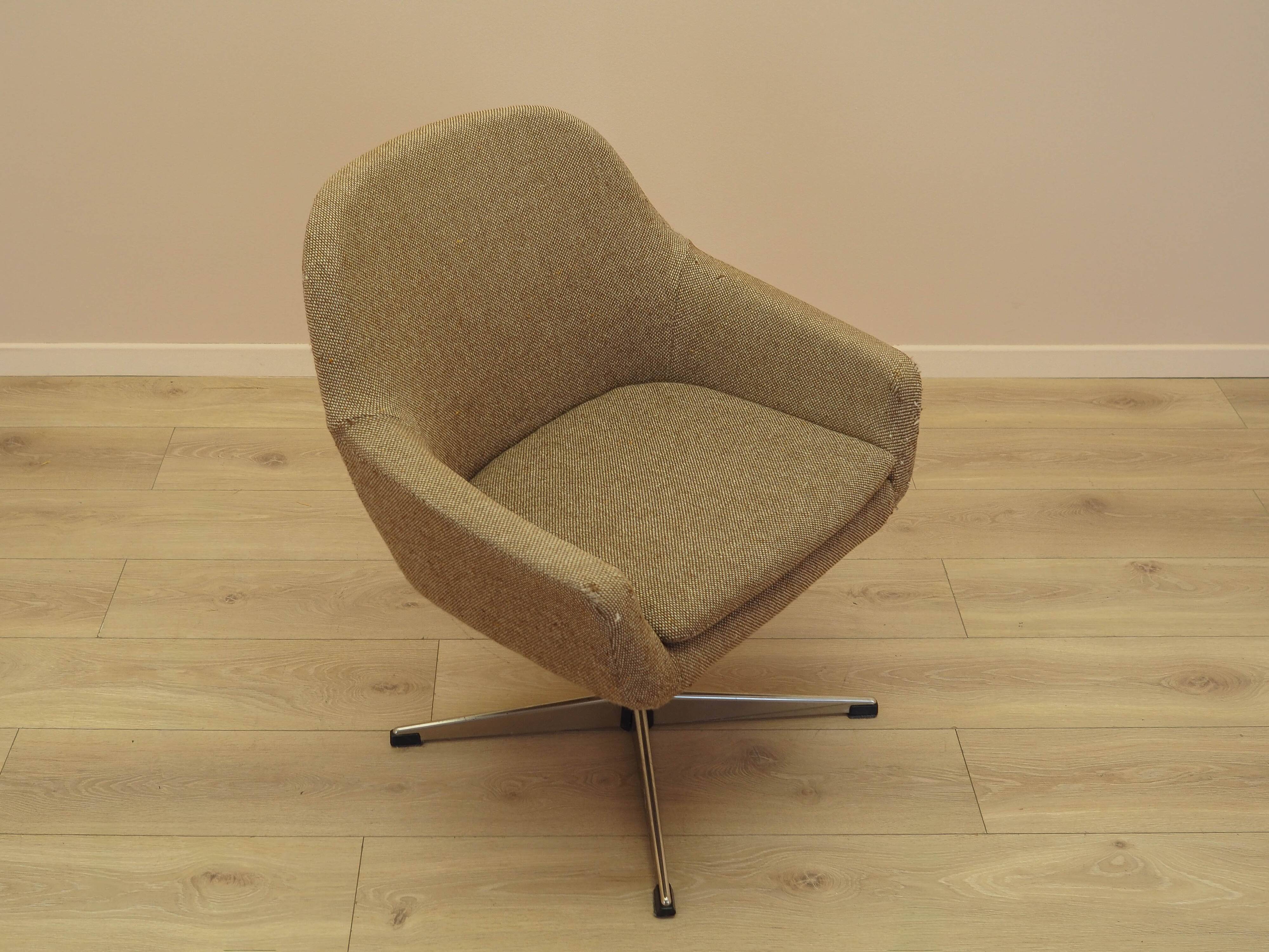 Brown armchair, Danish design, 1970s, production: Denmark
